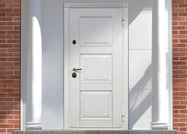 Входная дверь из пластика в дом в Долгопрудном