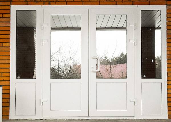 Входная дверь ПВХ в торговый центр в Долгопрудном