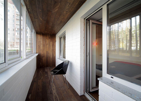 Утепление и отделка лоджии ламинатом в Долгопрудном